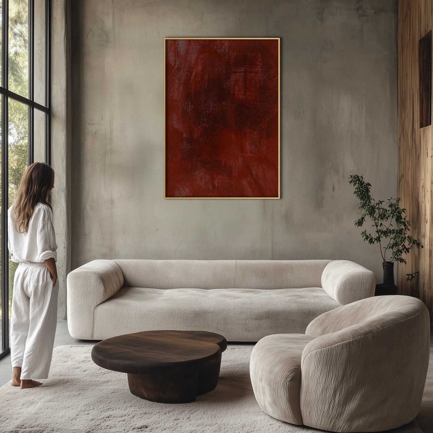 Dark Red Texture Plakat