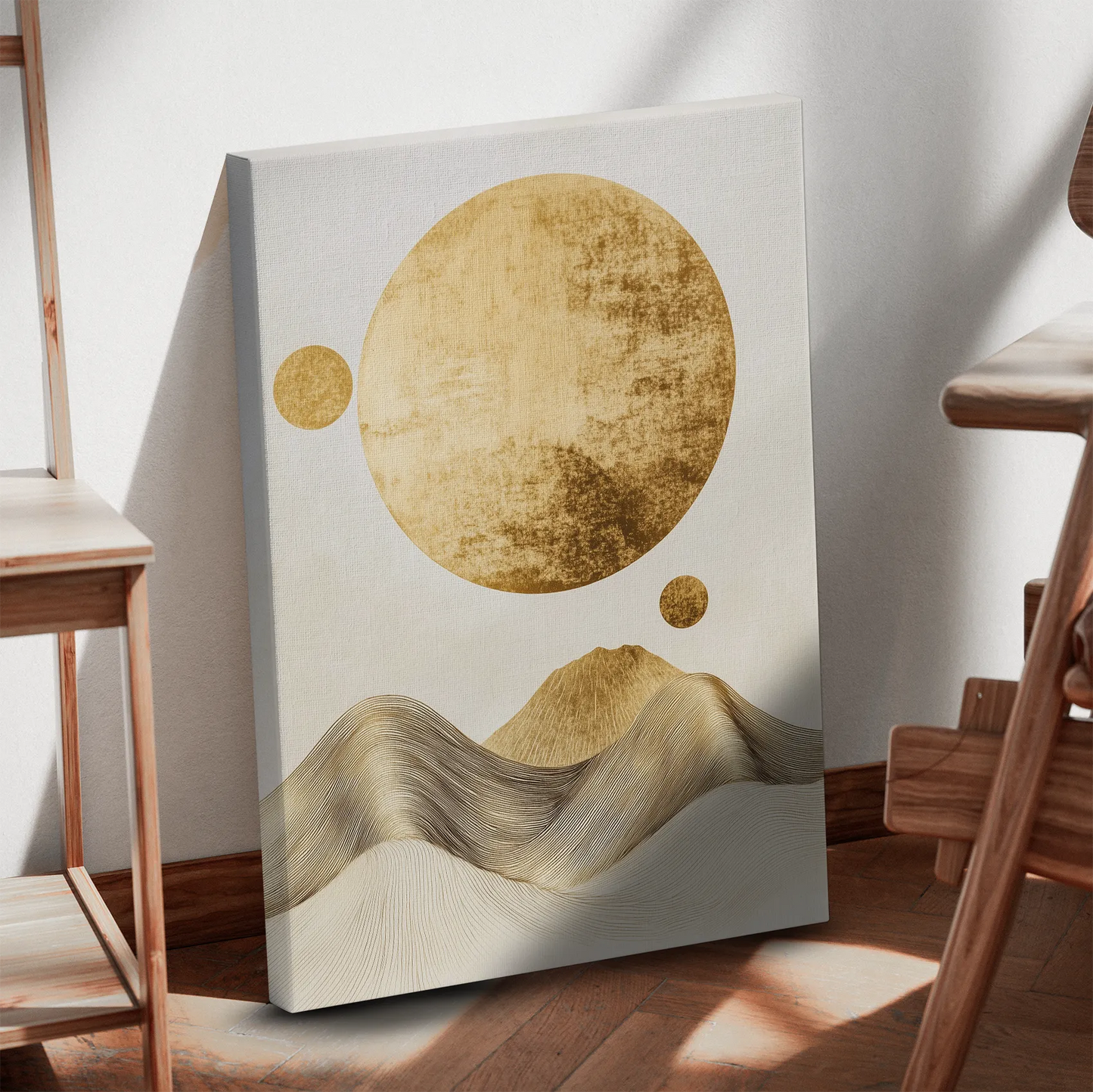 Golden Moon Obraz na Płótnie