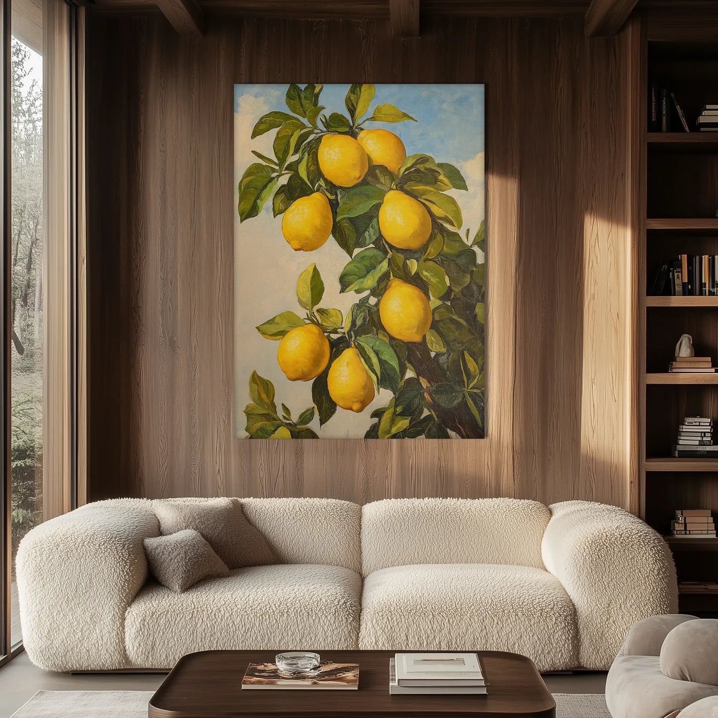 Vintage Lemon Painting Obraz na Płótnie