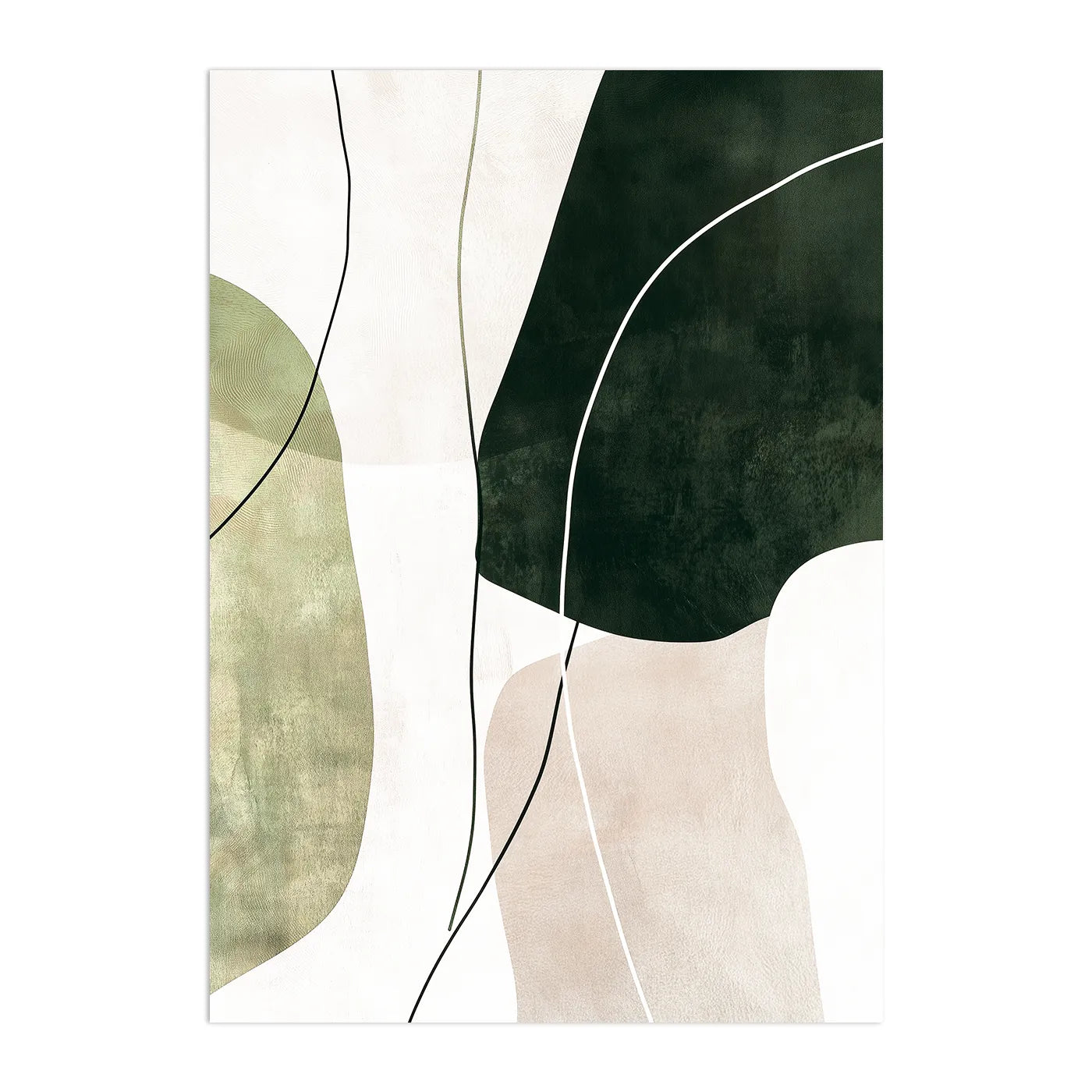 Abstract Sage Green Plakat