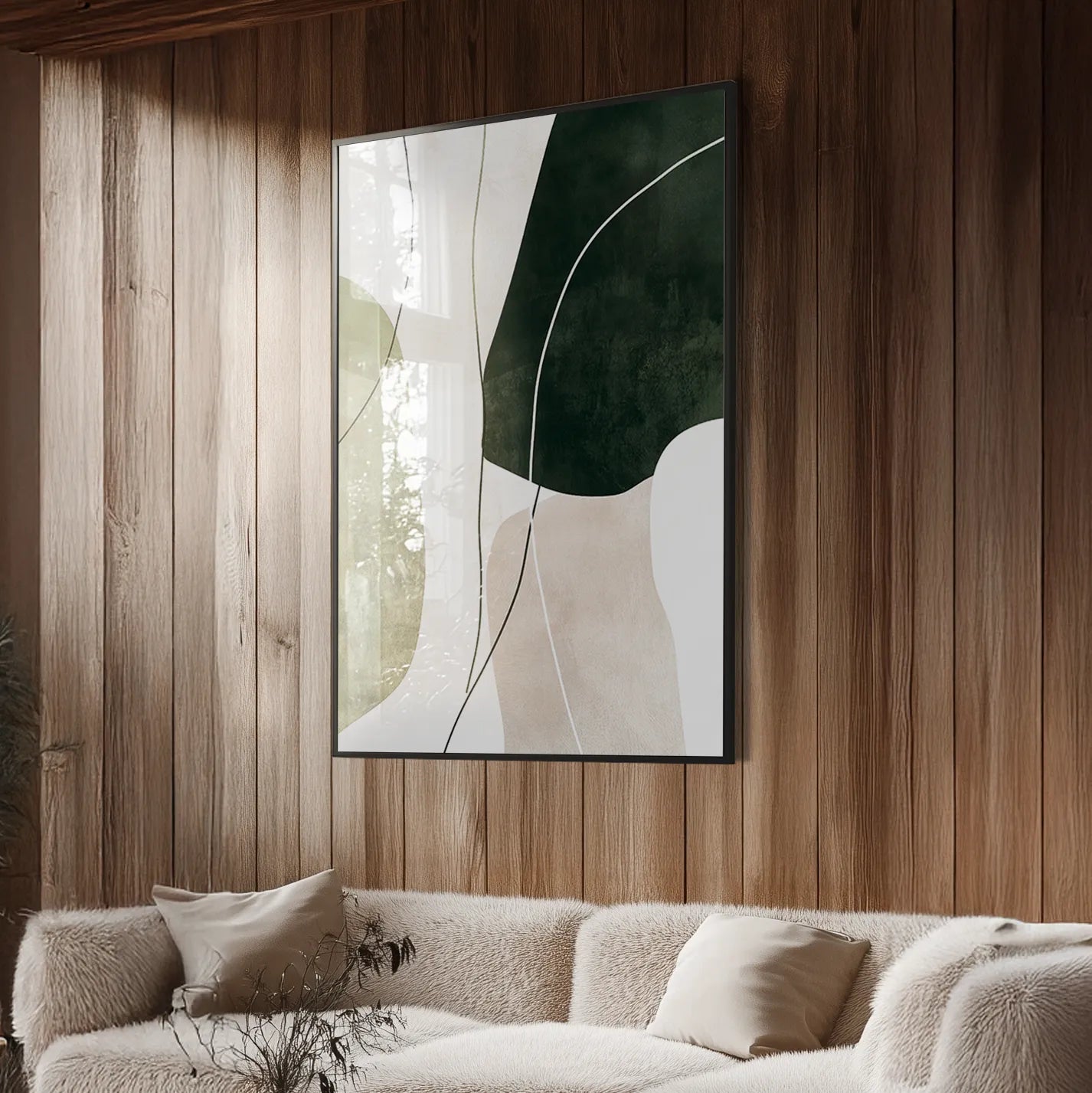 Abstract Sage Green Plakat