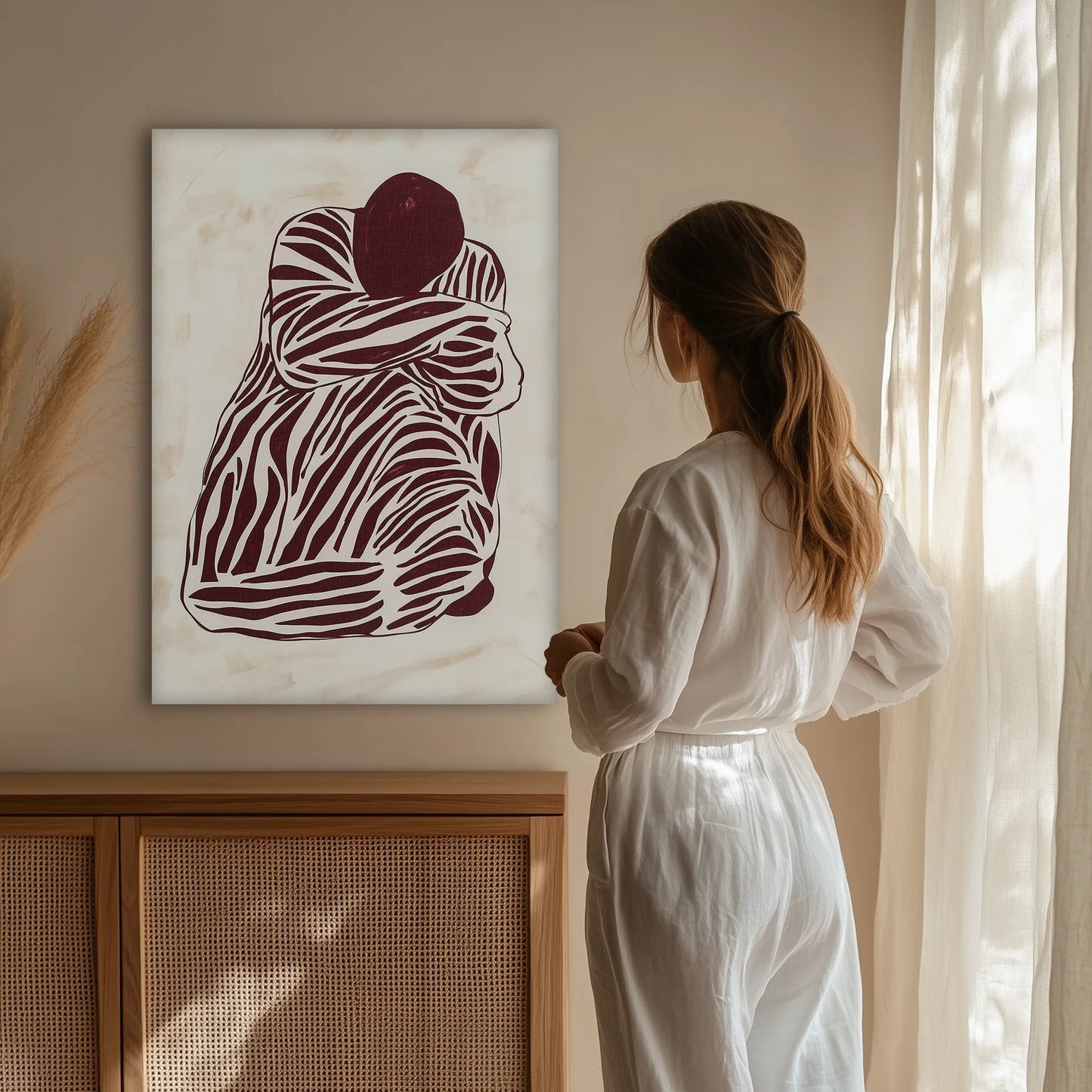 Ruby Embrace Obraz na Płótnie