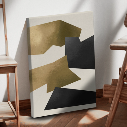 Gold and Black Obraz na Płótnie