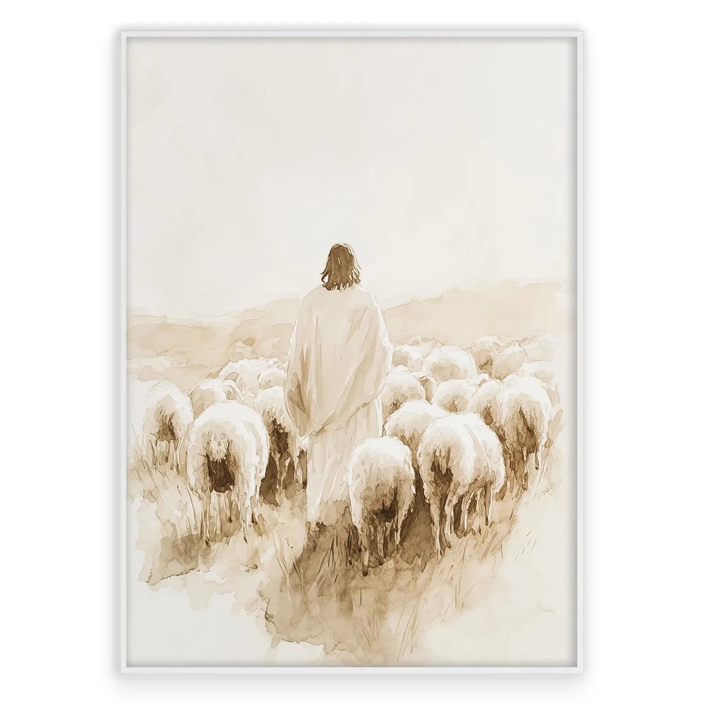 Pan Jezus z Owcami Plakat