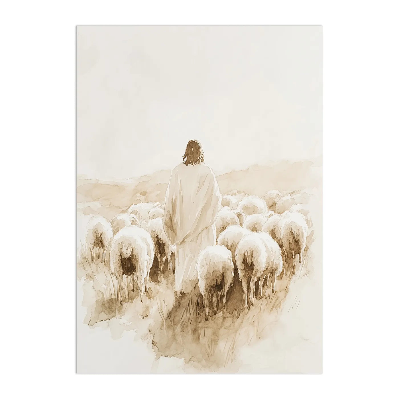 Pan Jezus z Owcami Plakat