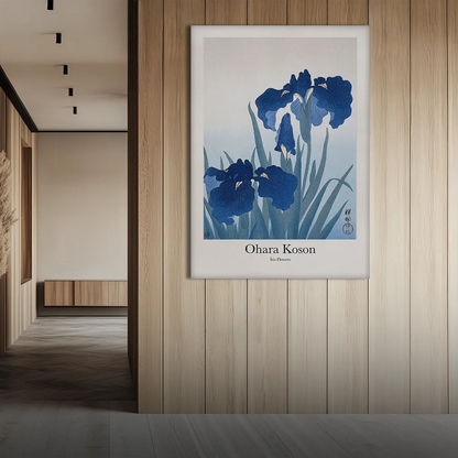 Ohara Koson - Iris Flowers Obraz na Płótnie