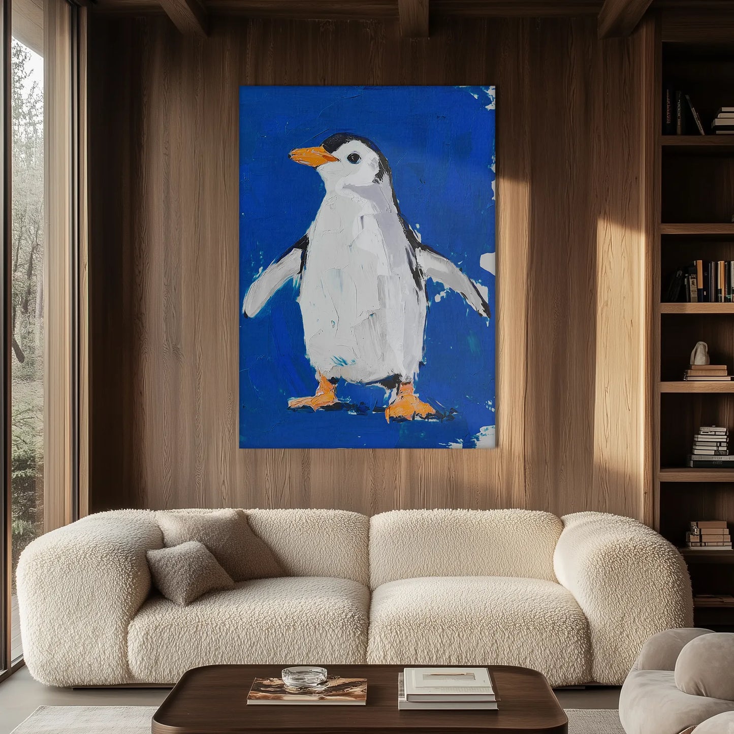 Azure Penguin Obraz na Płótnie