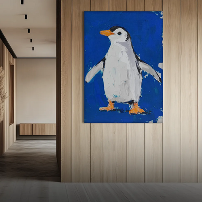 Azure Penguin Obraz na Płótnie