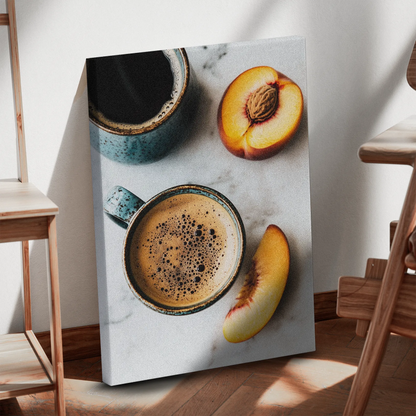Coffee and Peach Obraz na Płótnie