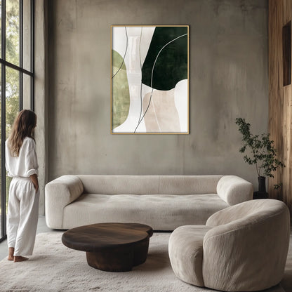 Abstract Sage Green Plakat
