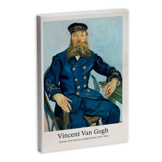 Obraz na płótnie przedstawiający portret listonosza Josepha Roulin namalowany przez Vincenta van Gogha.